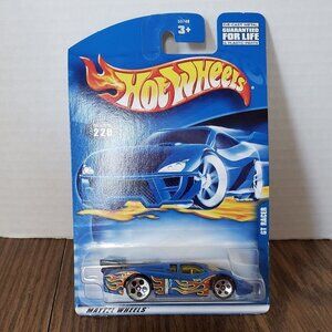 Hot Wheels 2001 GT Racer Blue W/ Silver 5 Dot Wheels #220